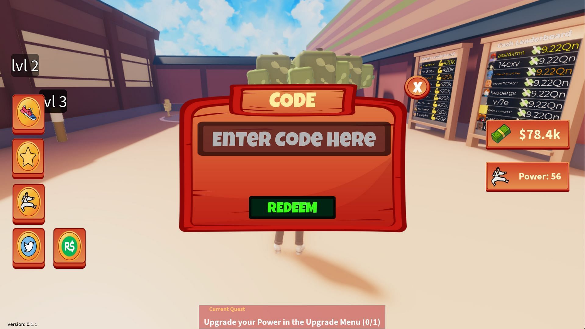 Redeem your code here (Image via Roblox)