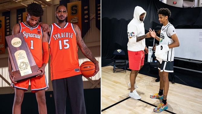 Months after snubbing him for Paul George, Carmelo Anthony's son Kiyan declares dad as the GOAT