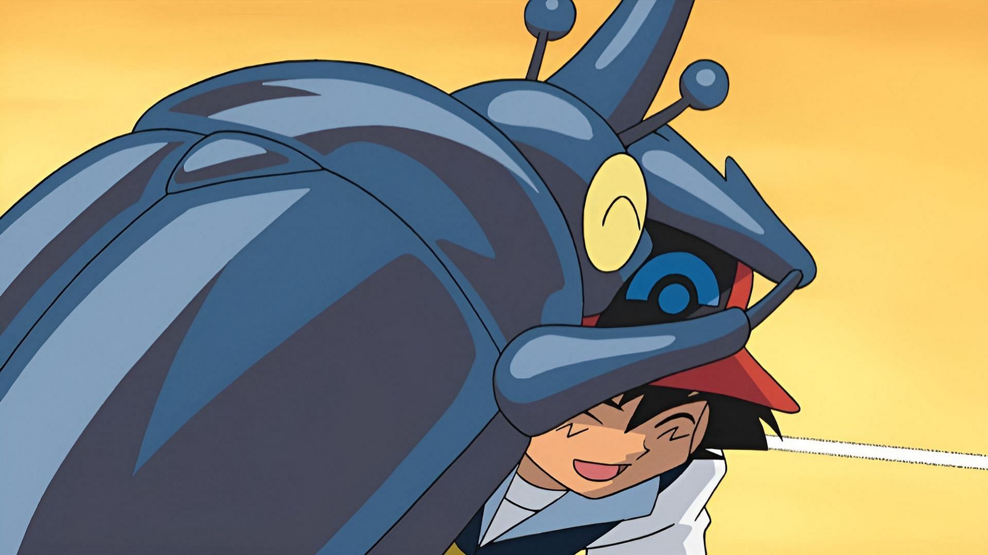Ash&#039;s Heracross proved to be a capable battler in Johto and beyond (Image via The Pokemon Company)