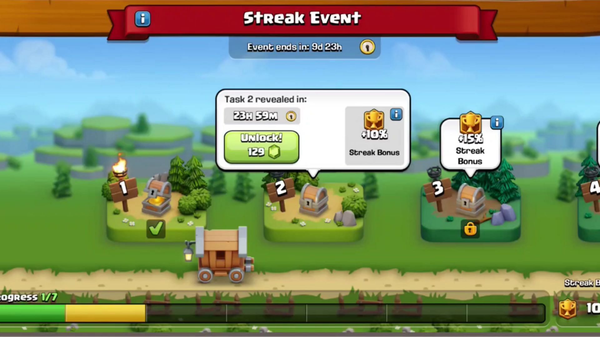 clash of clans streak event challenges