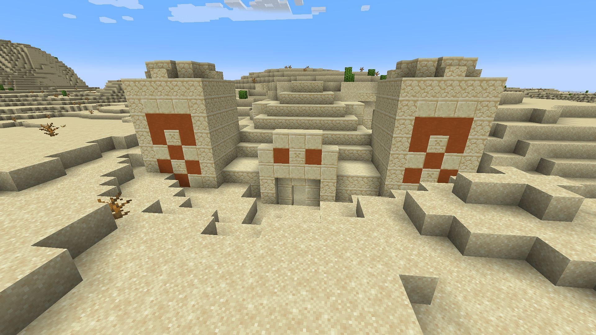 One of the diamond-filled desert temples on the seed (Image via Mojang)