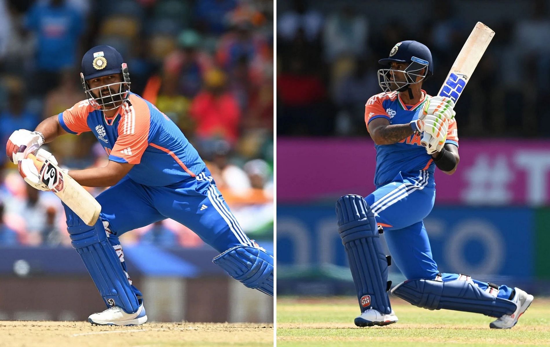 Rishabh Pant (L) and Suryakumar Yadav (R).