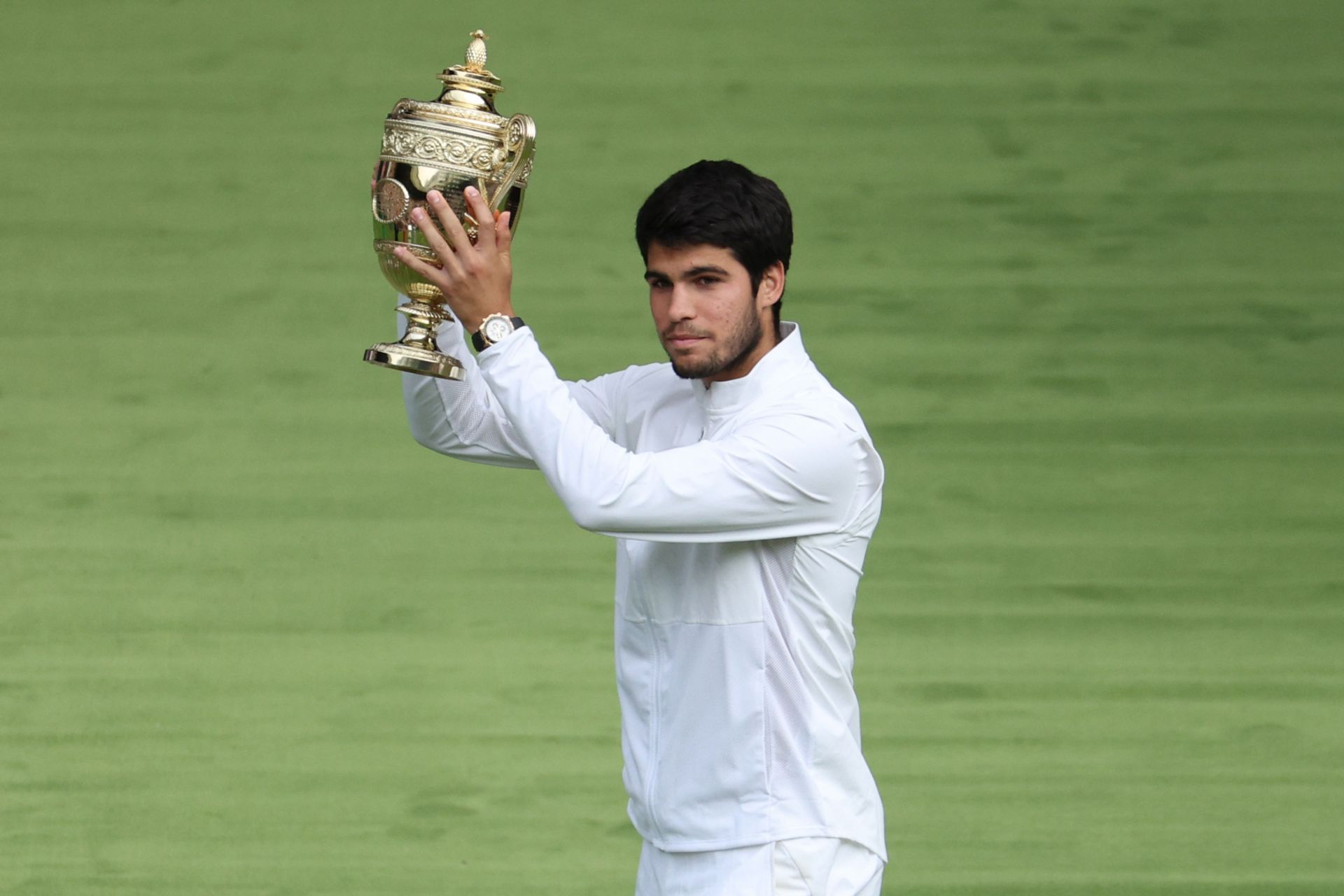 Carlos Alcaraz pictured at the 2023 Wimbledon Championships (Image Source: Getty)