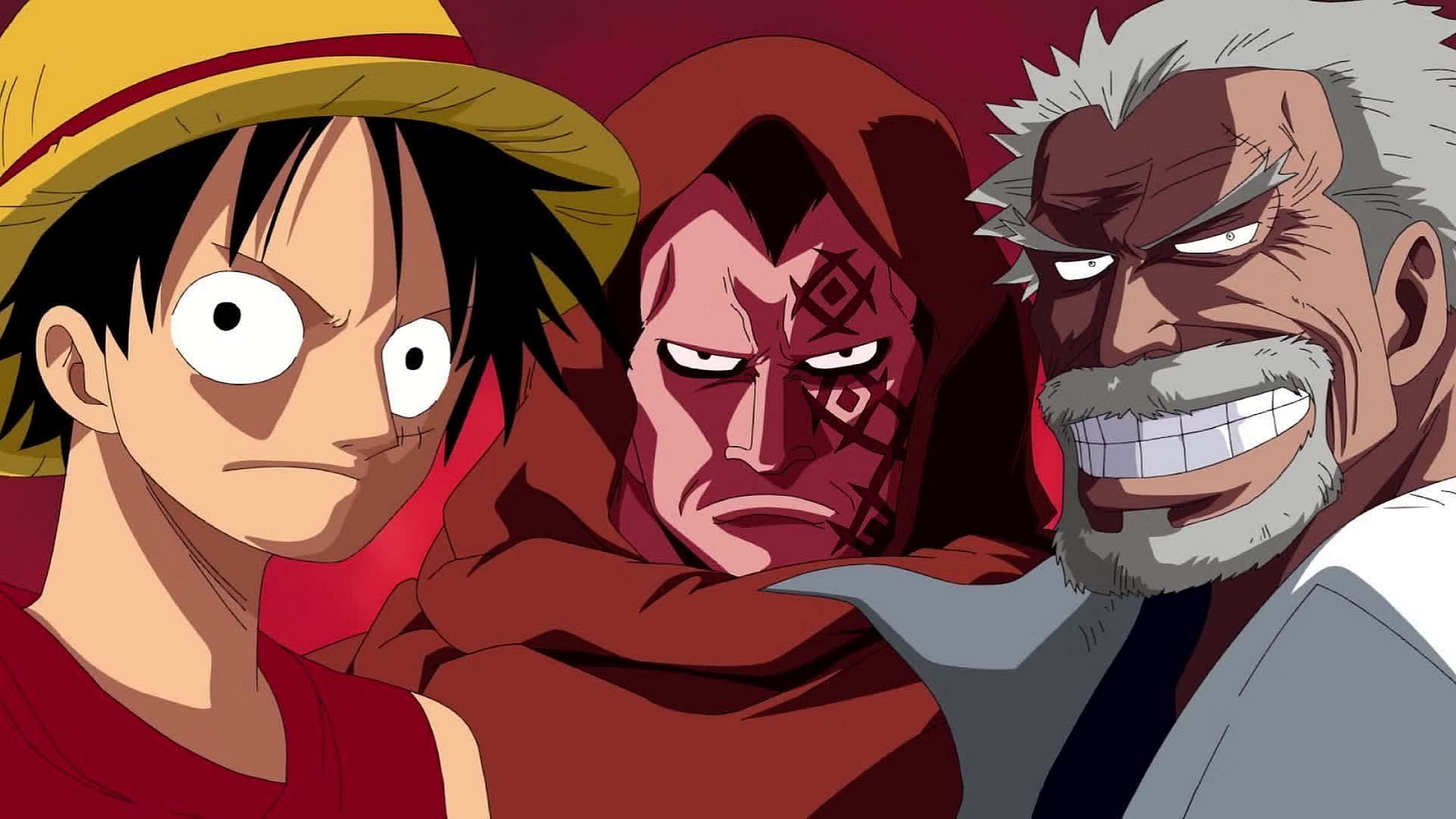 Luffy, Dragon, and Garp possess the Will of D. (Image via Toei Animation)