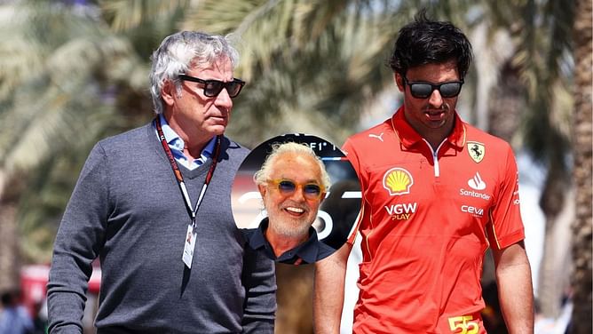 Carlos Sainz's father spotted seemingly exchanging numbers with Audi and Williams' F1 rival as his future looms uncertain