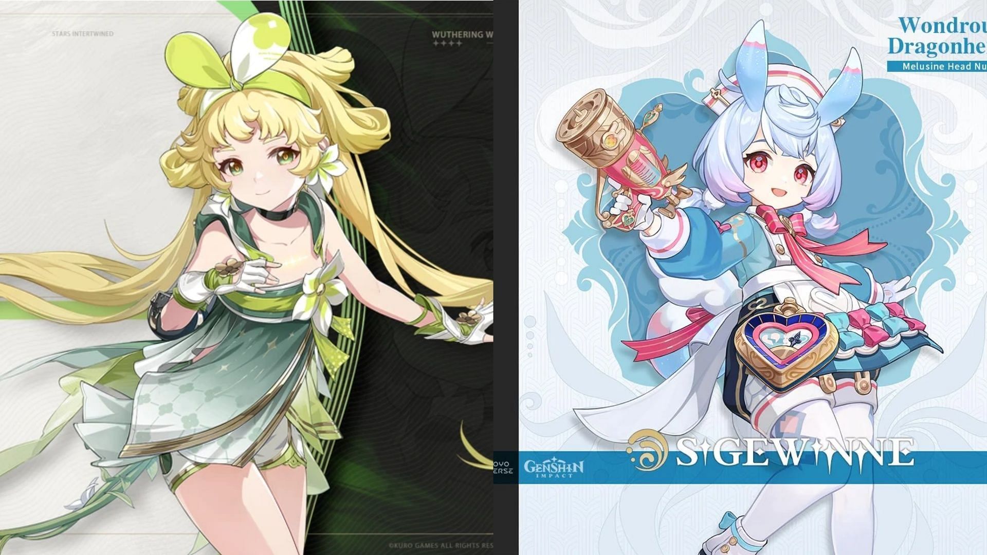 Verina and Sigewinne share the same Chinese voice actress (Image via Kuro Games and HoYoverse)