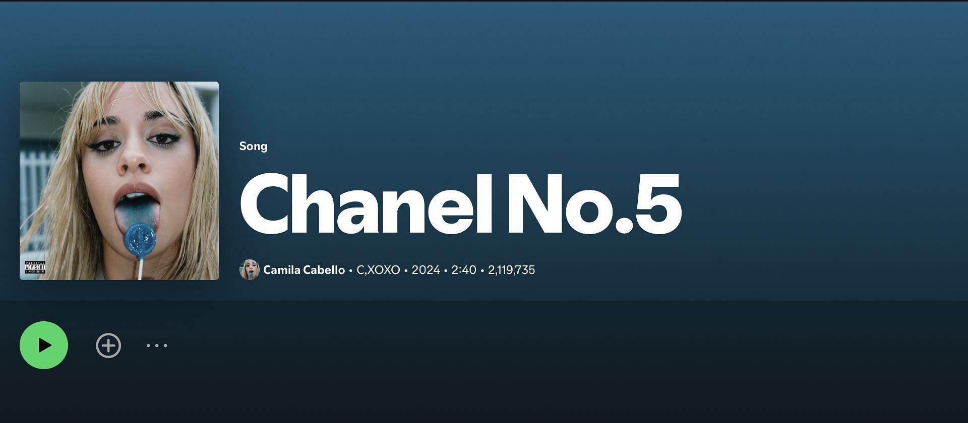 Track 2 on Camila Cabello&#039;s new album &#039;C, XOXO&#039; (Image via Spotify)