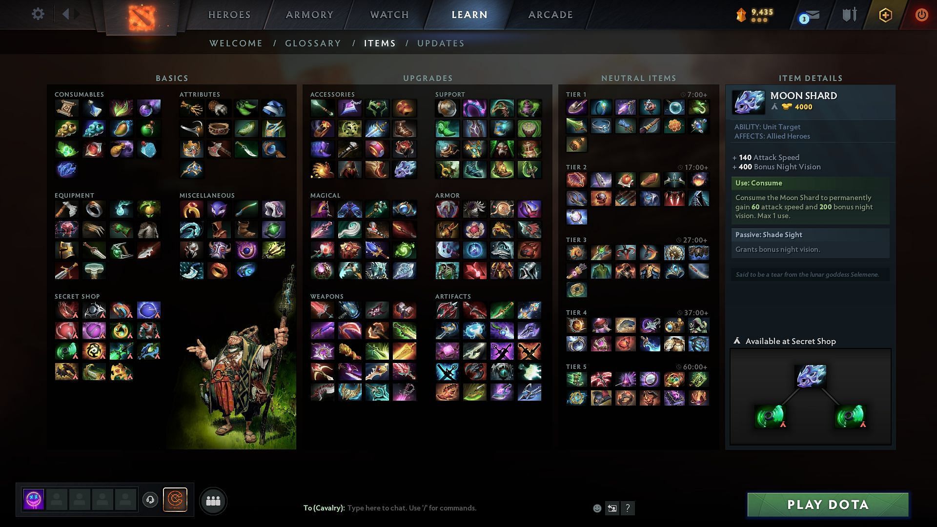 All items available crrently in the game (Image via Valve)