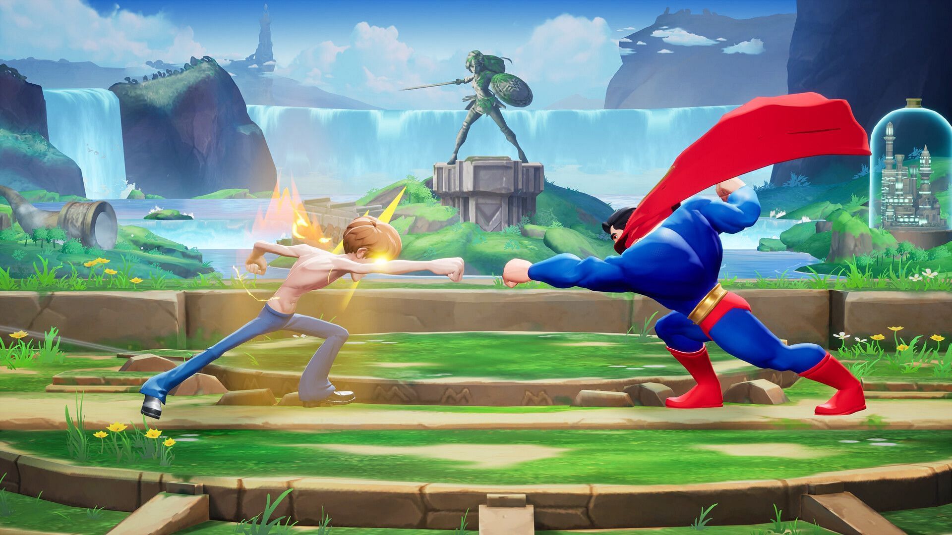 Shaggy vs Superman in Multiversus (Image via Warner Bros. Games)