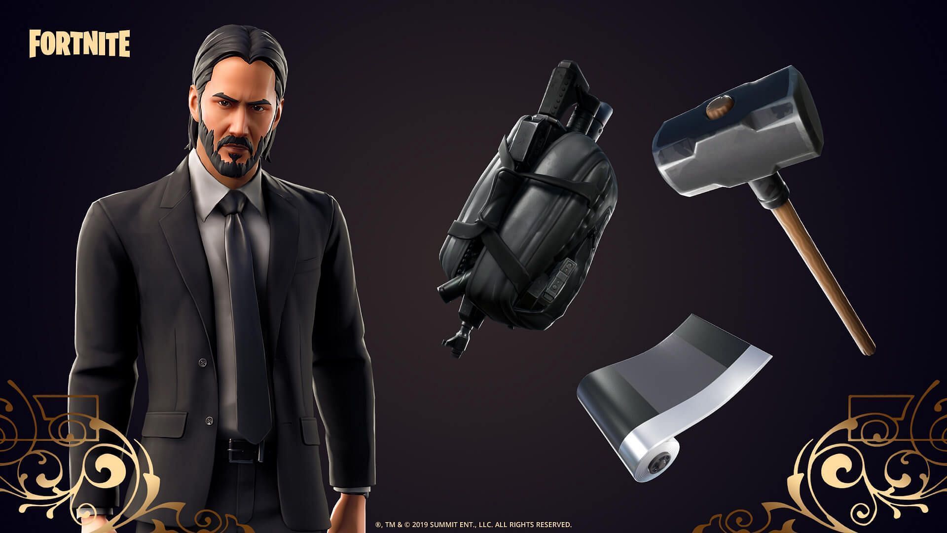 Fortnite Good-guy Skins - John Wick (Image via Epic Games)