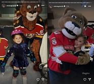In Photos: Pop icon Ariana Grande recreates adorable childhood pics with Panthers mascot at Stanley Cup Final