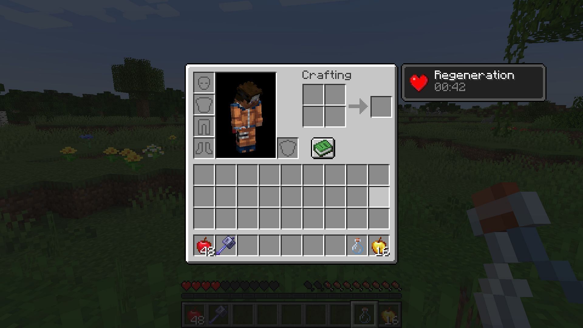 Regeneration applied via a potion (Image via Mojang)