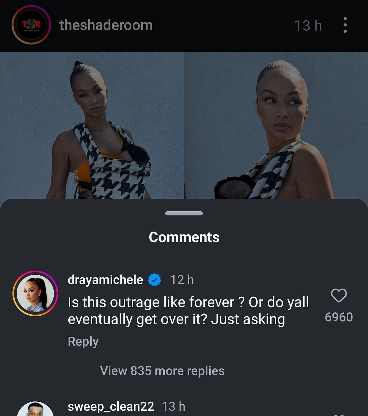 Draya Michele sends a clear message to critics on Instagram (Credit: IG/theshaderoom)