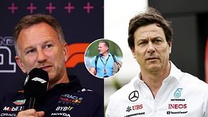 Max Verstappen’s father heads to Mercedes hospitality straight after Christian Horner’s comments about him