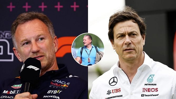 Max Verstappen’s father heads to Mercedes hospitality straight after Christian Horner’s comments about him