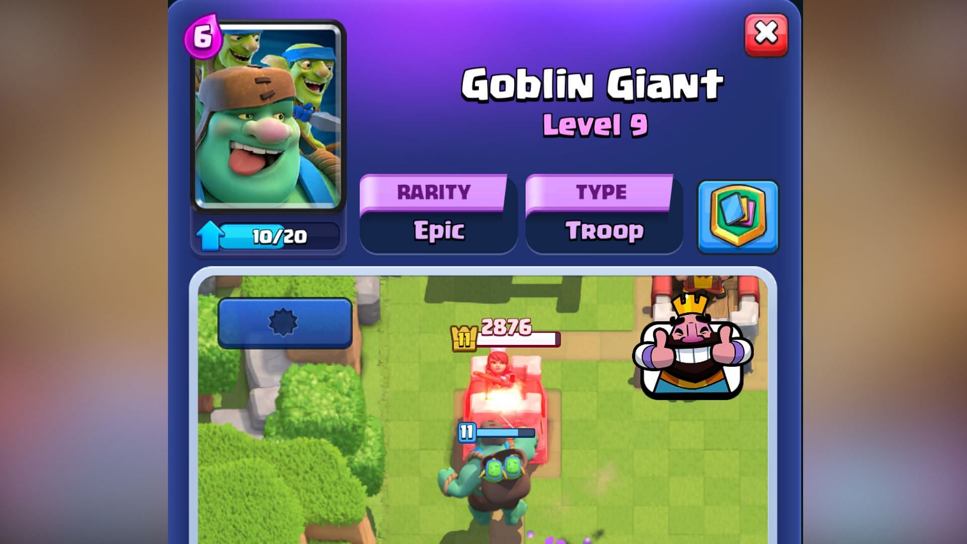 Goblin Giant in Clash Royale (Image via SuperCell)