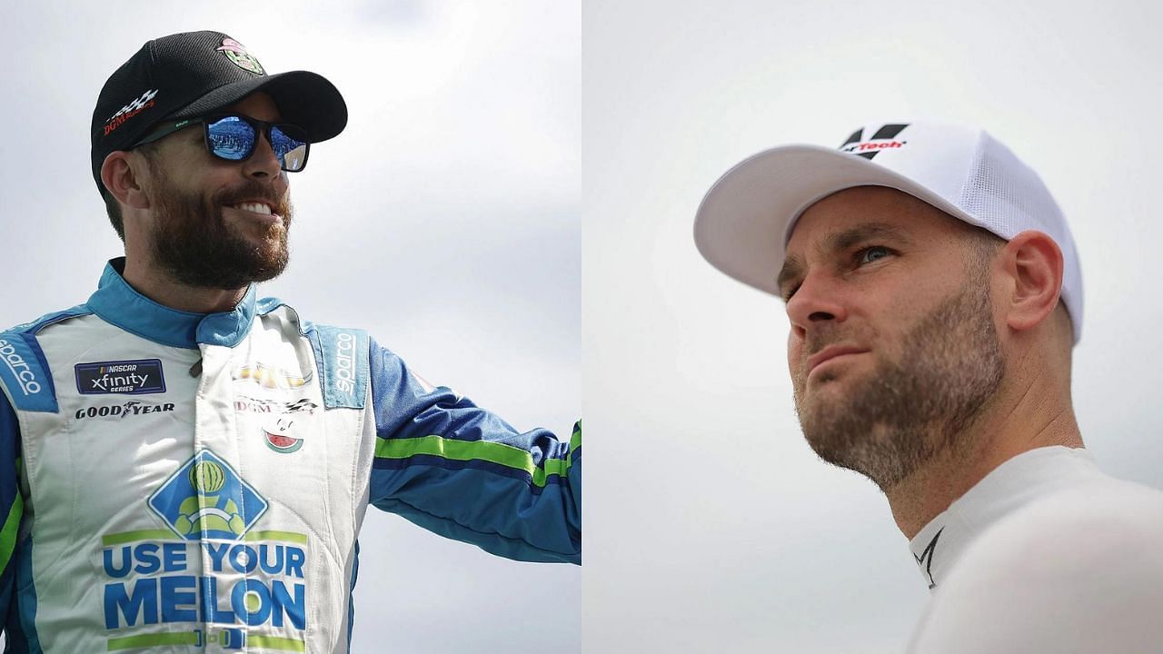 Ross Chastain looks on (L) Shane van Gisbergen (R). Image Credit: All images from Getty