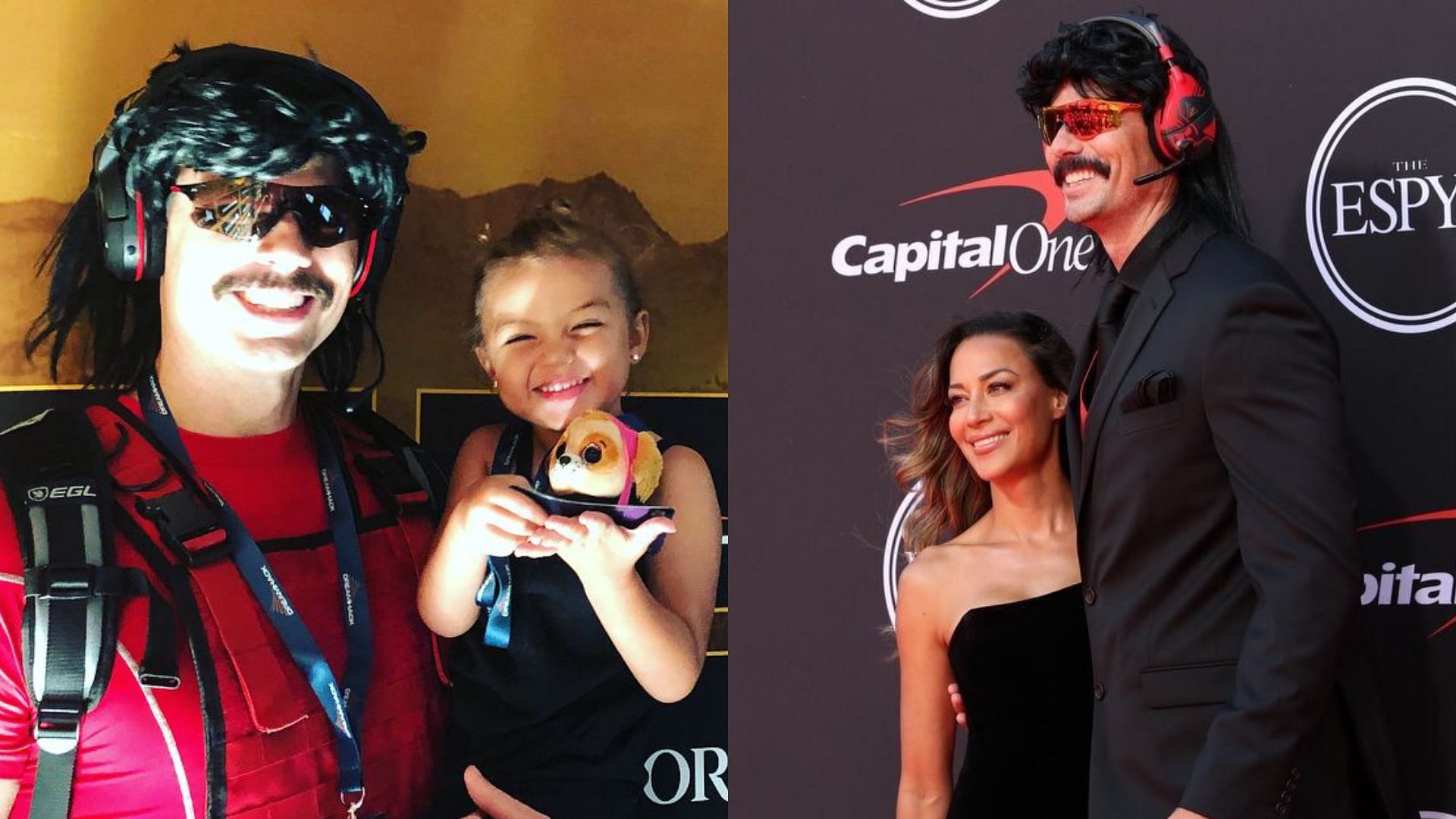 Does Dr DisRespect have kids? All you need to know about his personal life and family(Image via DrDisrespect/X and mrsassassin/Instagram)