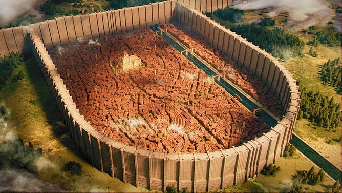 Minecraft player recreates Shiganshina from Attack on Titan