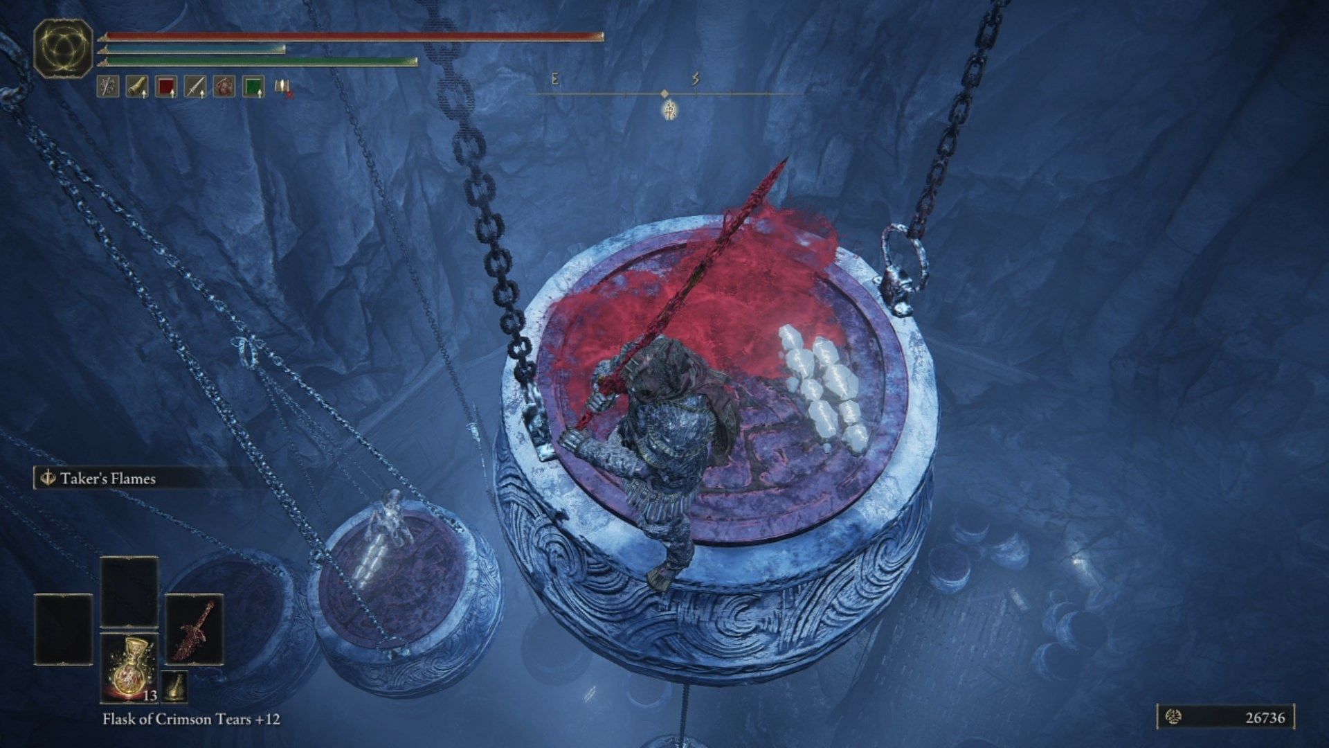 Go down using the hanging pots. (Image via FromSoftware)