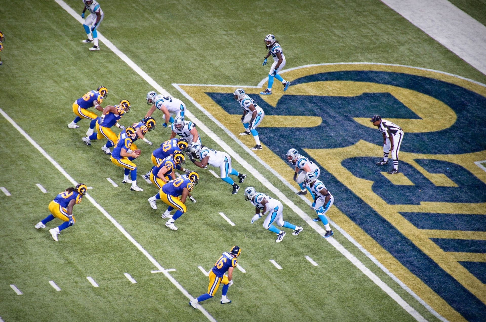 The St Louis Rams playing the Carolina Panthers back in 2010