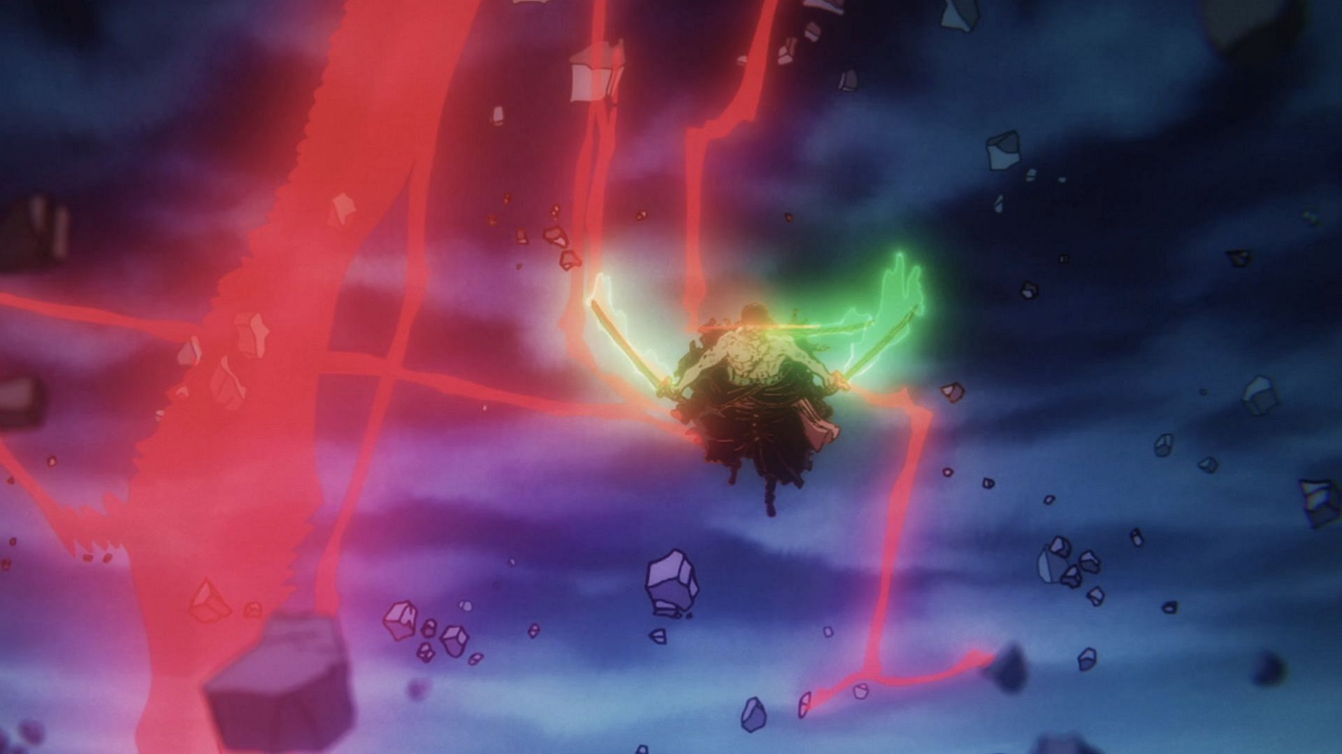 Zoro unleashing his formidable Haki (Image via Toei Animation)