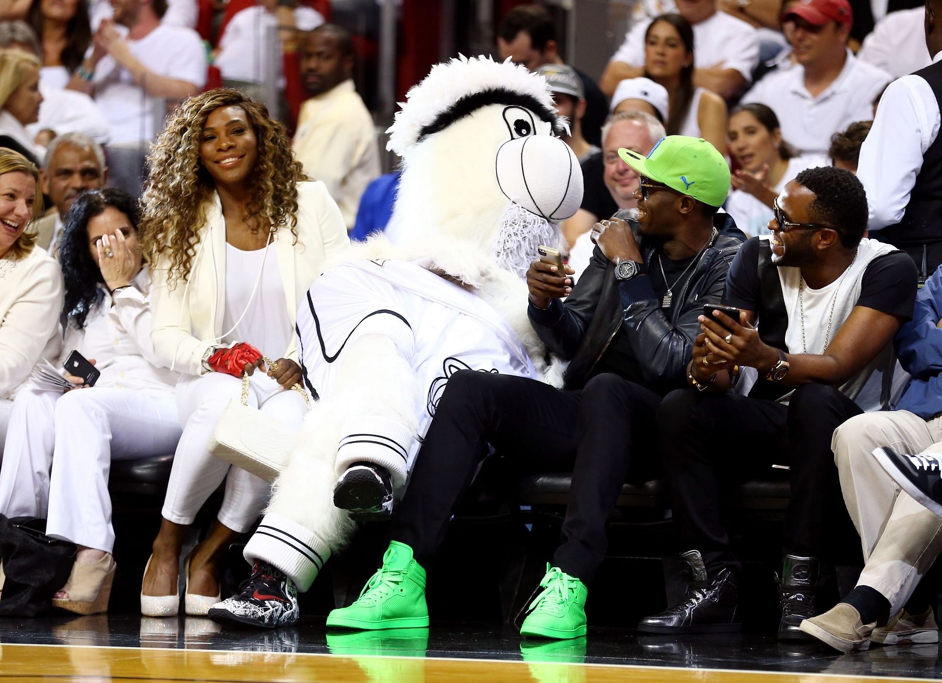 Serena Williams in attendance at the 2014 NBA Finals