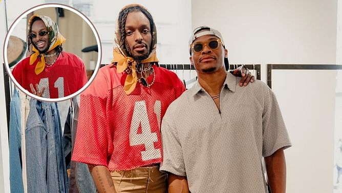 "Looking like a Mediterranean grandmother" — Jerami Grant's fashion sense mocked by fans as picture with Russell Westbrook goes viral