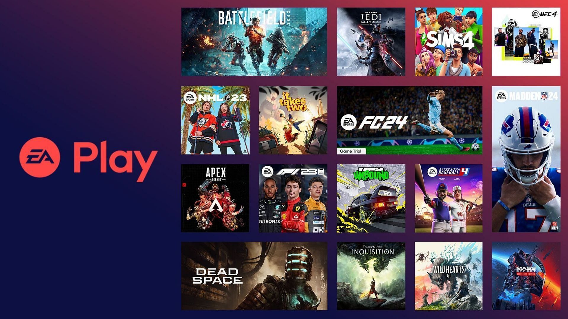 The Play subscription has a diverse collection of games (Image via EA)