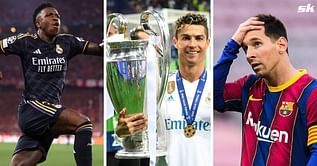 Vinicius Jr could equal Lionel Messi in Champions League record list topped by Cristiano Ronaldo if he scores v Dortmund