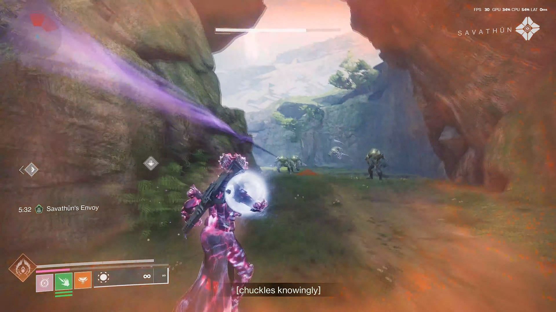 Carrying the Light orb to the Savathun statue room (Image via Esoterickk)