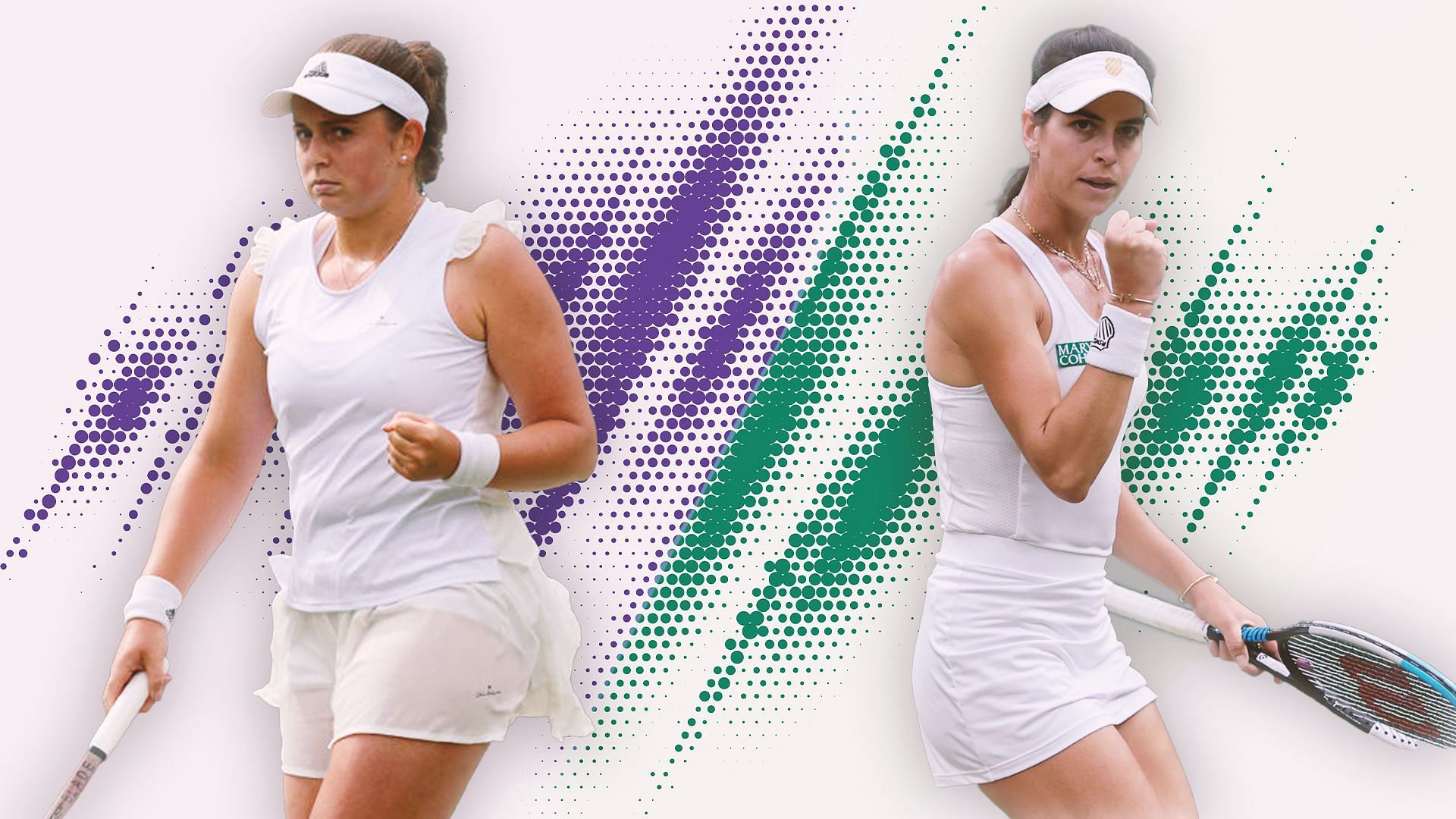 Jelena Ostapenko vs Ajla Tomljanovic is one of the first-round matches at the 2024 Wimbledon. (Photos: Getty)