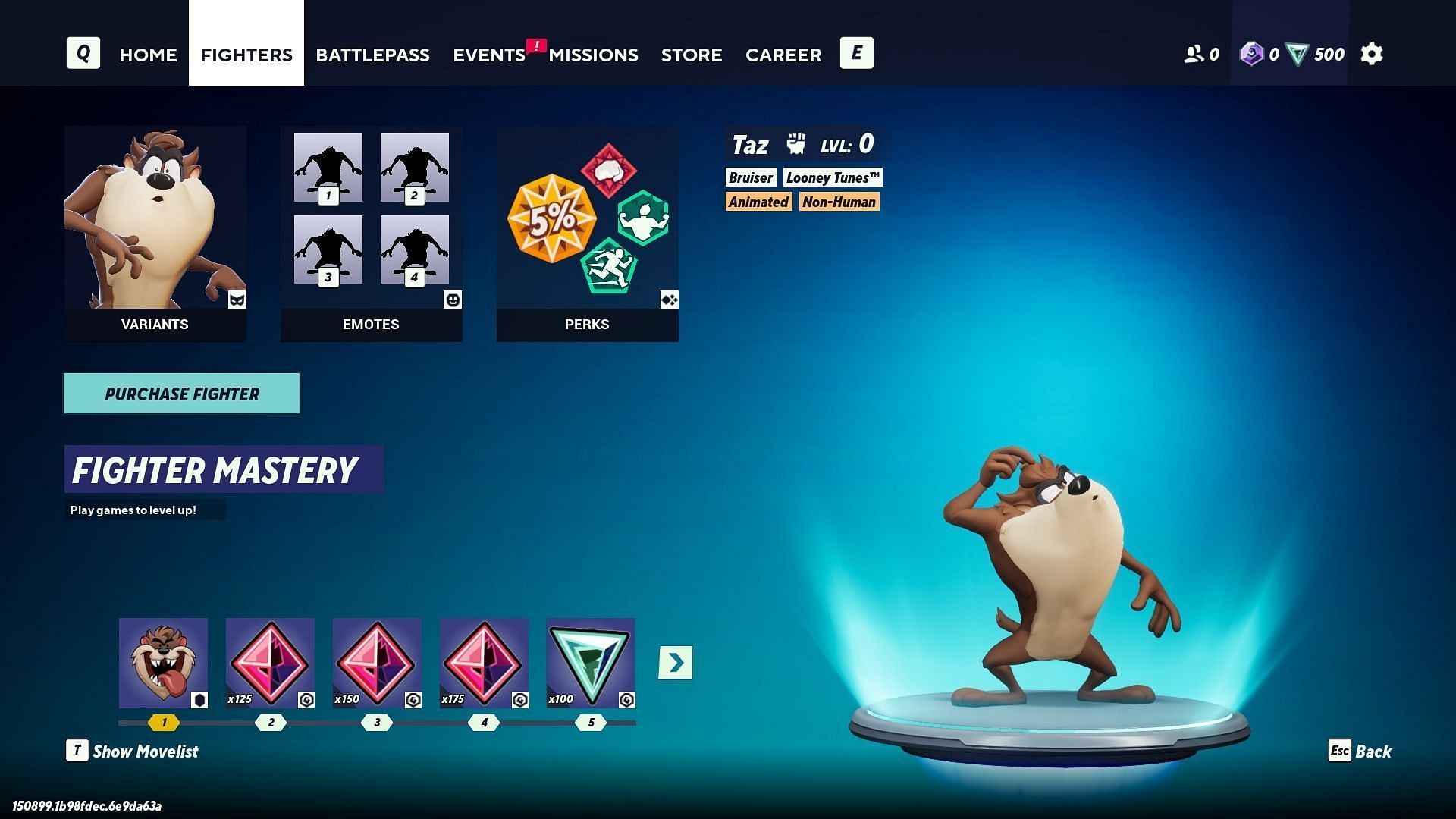 You can unlock Taz by spending Fighter Currency or Gleamium (Image via Warner Bros. Games)