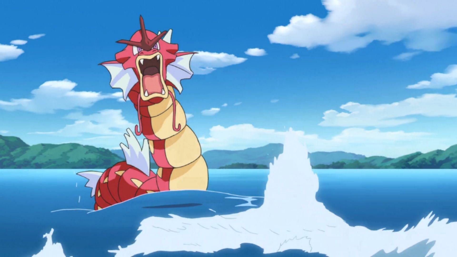 Shiny Gyarados as seen in the anime (Image via The Pokemon Company)