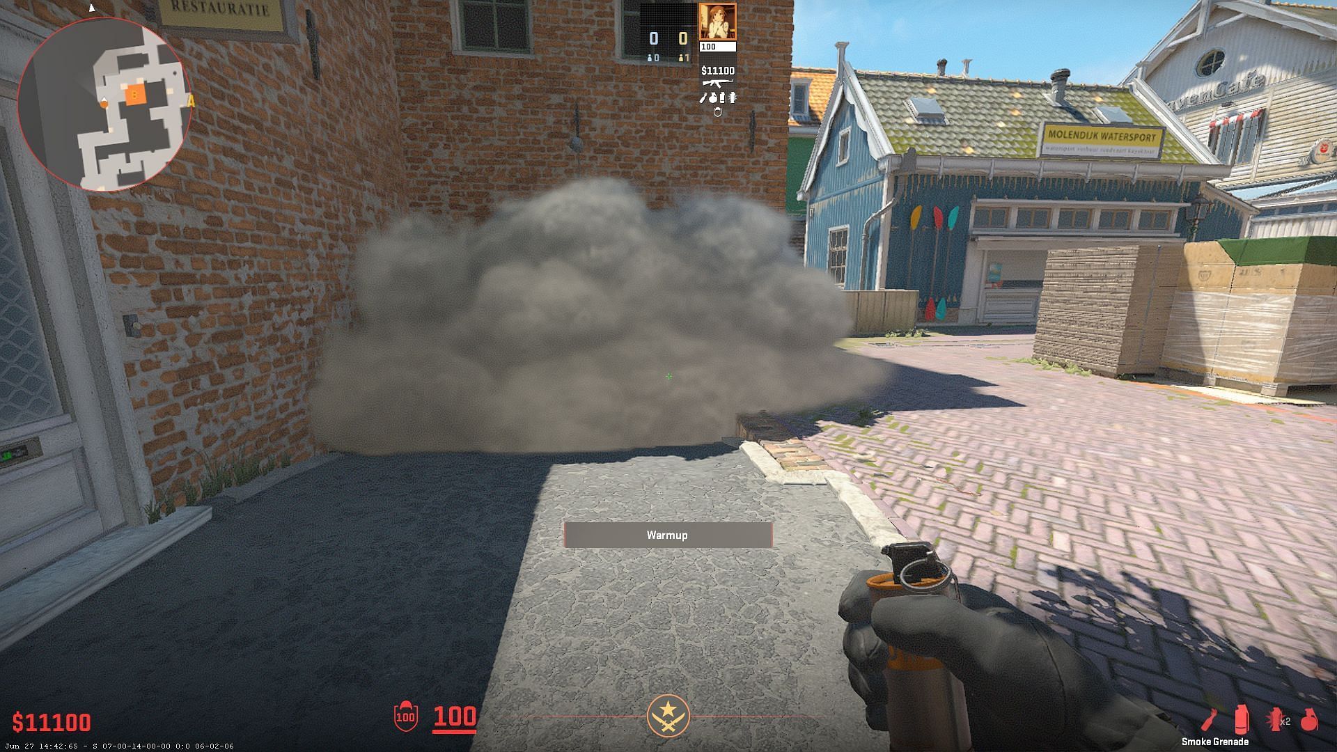 This smoke covers the entire left side of B (Image via Valve)