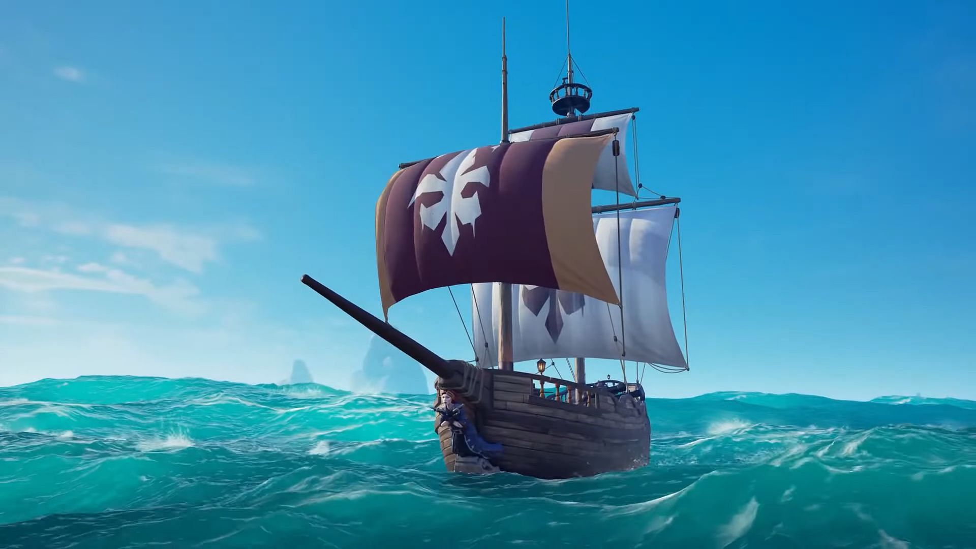 Sloops are now the fastest in a headwind (Image via Rare || Ghost Admiral on YouTube)