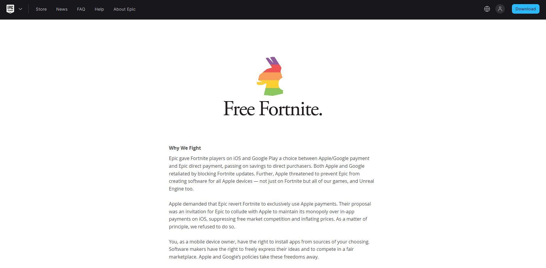 The &quot;Free Fortnite&quot; movement (Image via Epic Games)