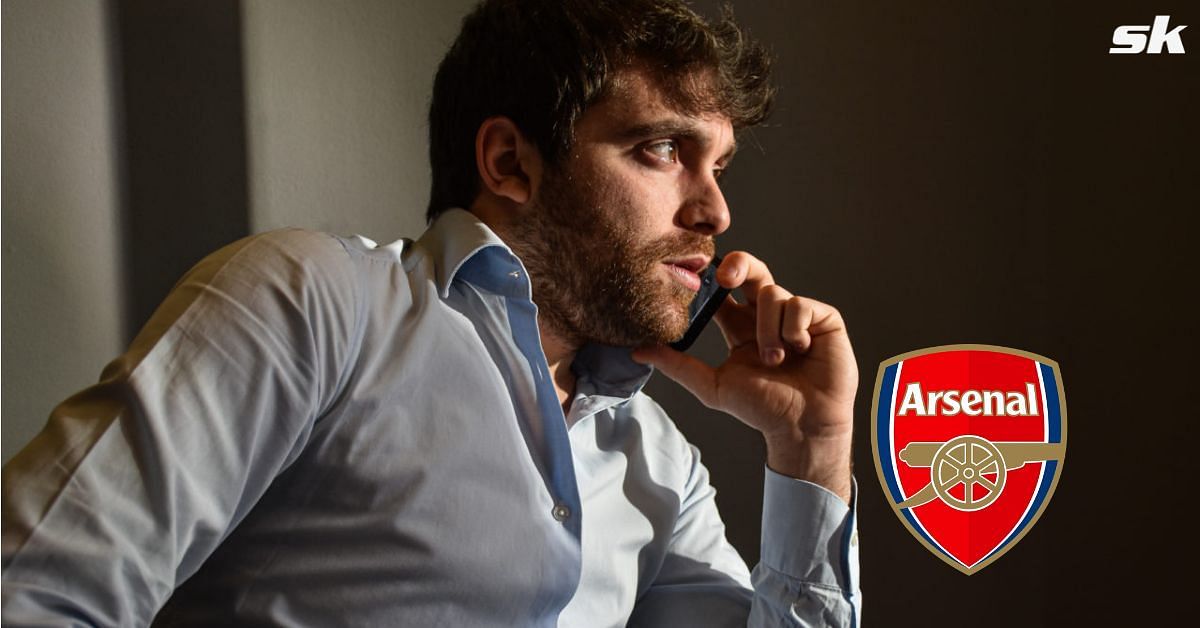 Transfer guru Fabrizio Romano looks on.