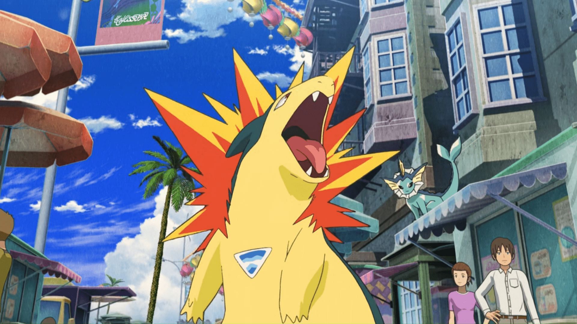 Typhlosion in the anime (Image via TPC)
