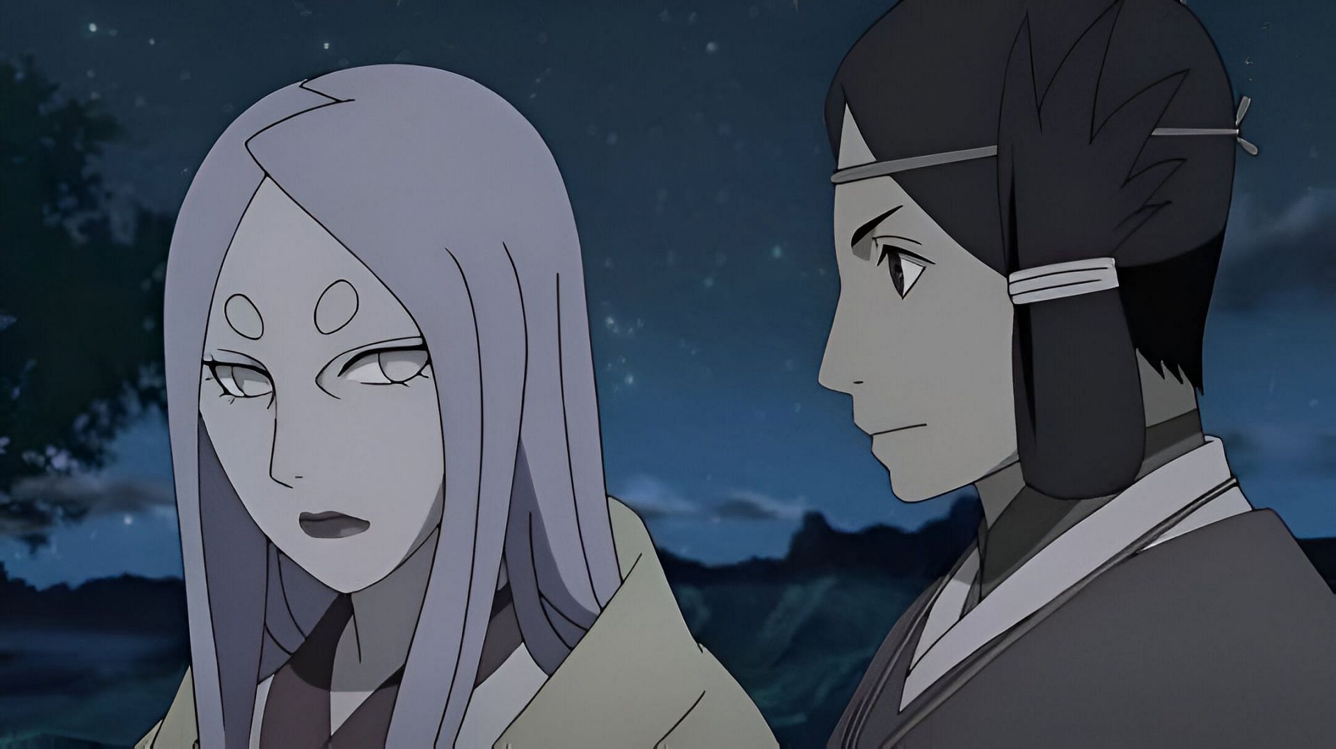Kaguya (left) and Tenji (right) as seen in the anime (Image via Studio Pierrot)