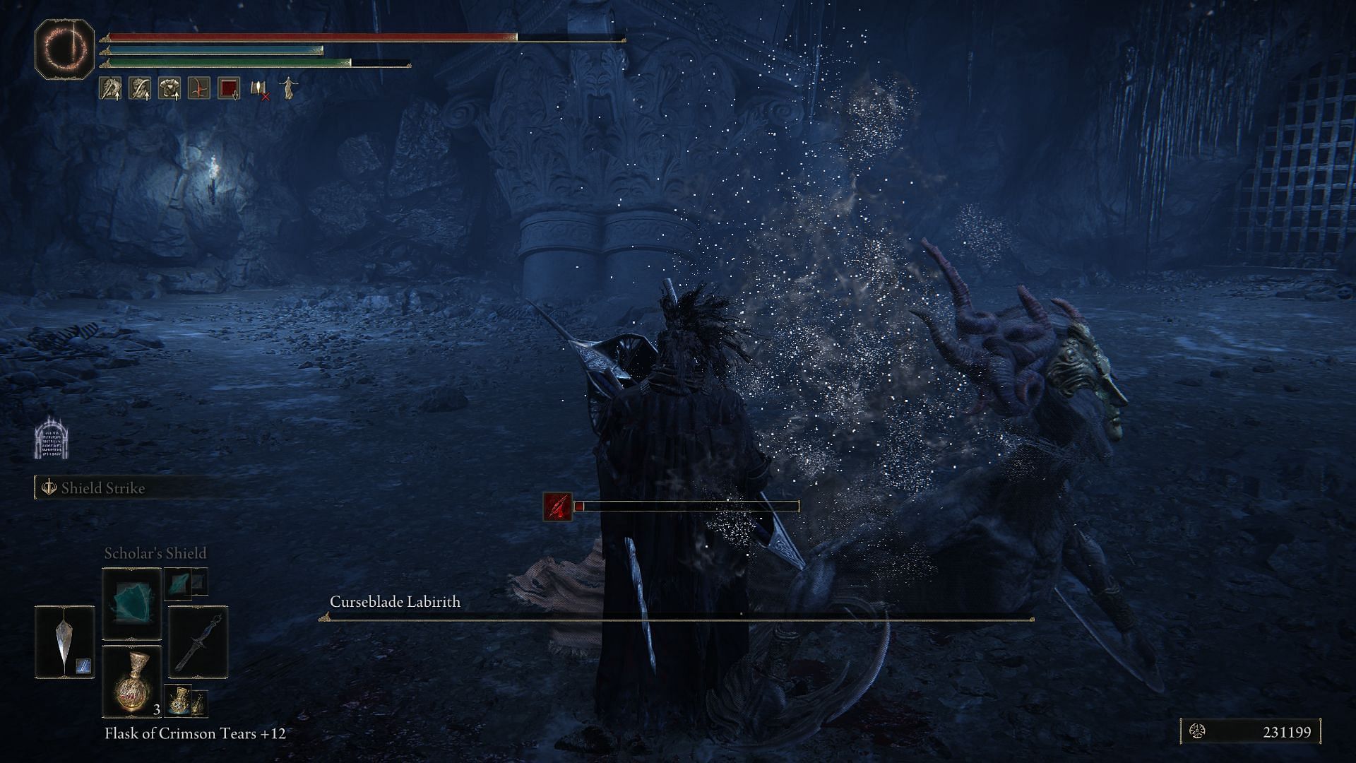 Curseblade Labirith is easy to defeat with a summon (Image via FromSoftware)