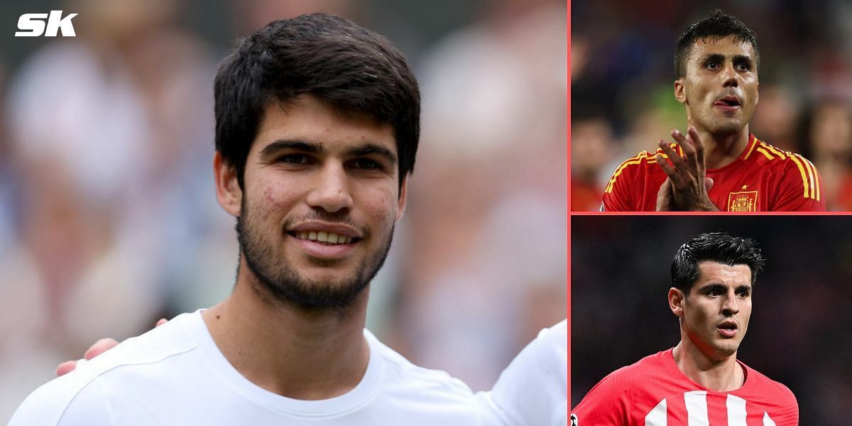 Carlos Alcaraz (Left), Rodri (Top Right), Alvaro Morata (Bottom Right) (Source: Getty Images)