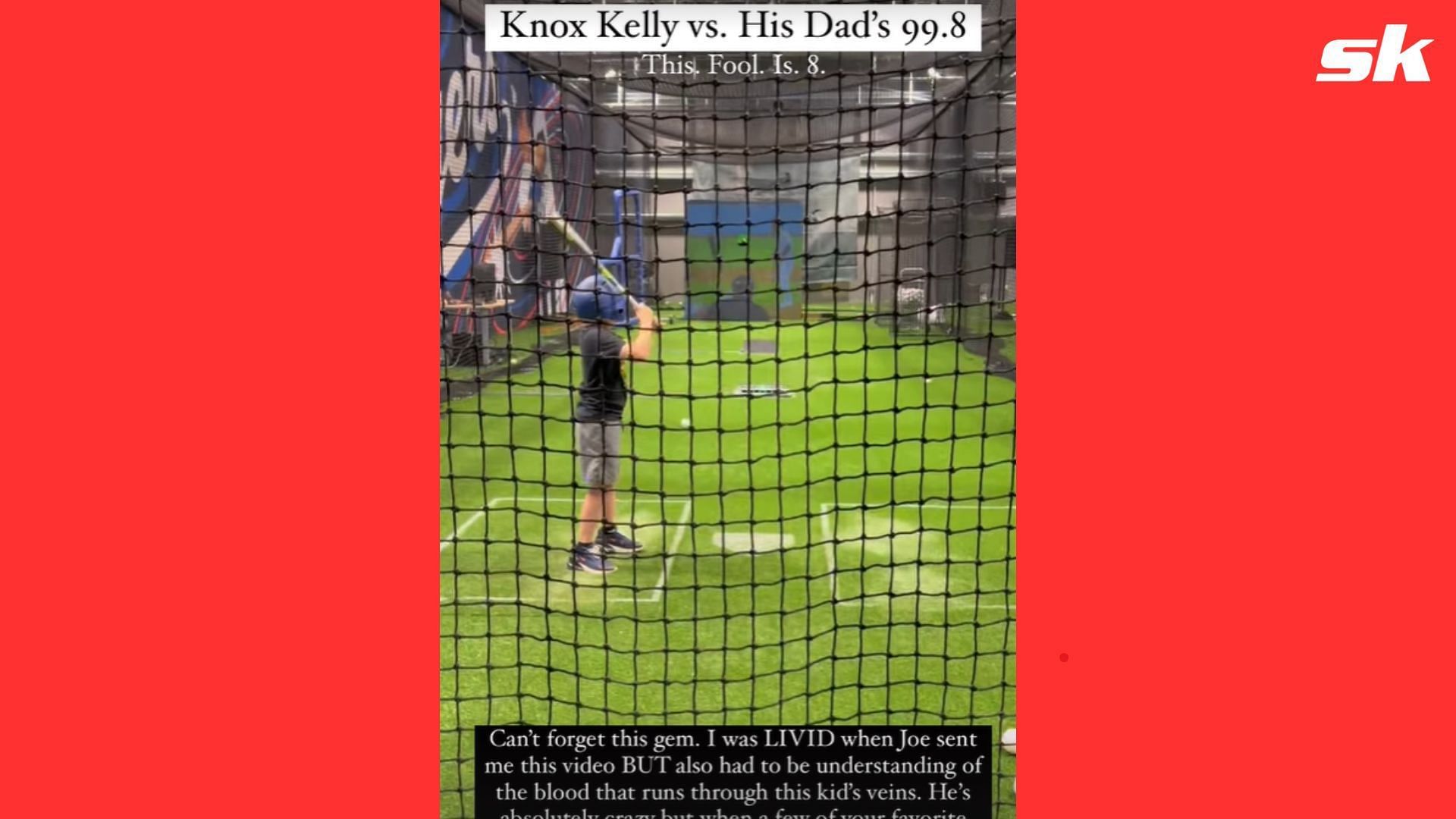 Ashley Kelly filming her son Knox taking BP from his dad Joe (Instagram.com/ashleynicokelly)