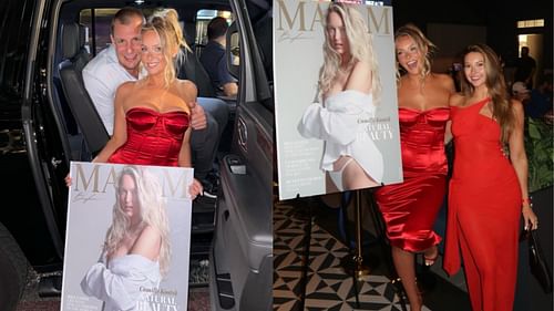 Camille Kostek shared photos of her cover reveal. (Photos via Kostek's IG)