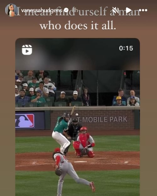 Vanessa Hudgens reshares moment from Cole Tucker's pitching debut | Source: Vanessa Hudgens Instagram