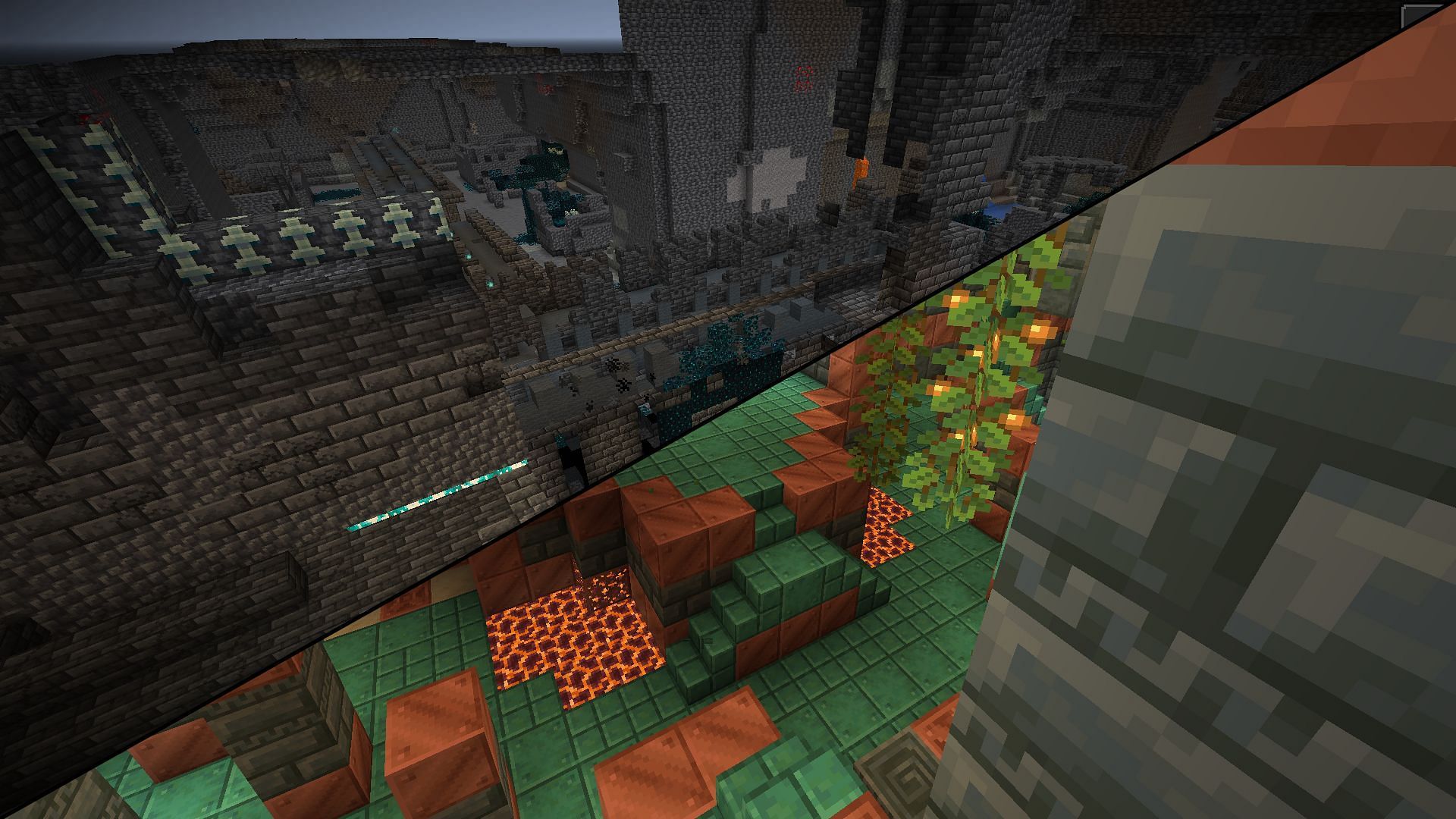 Trial chambers and ancient cities are two of the most challenging Minecraft structures (Image via Mojang)