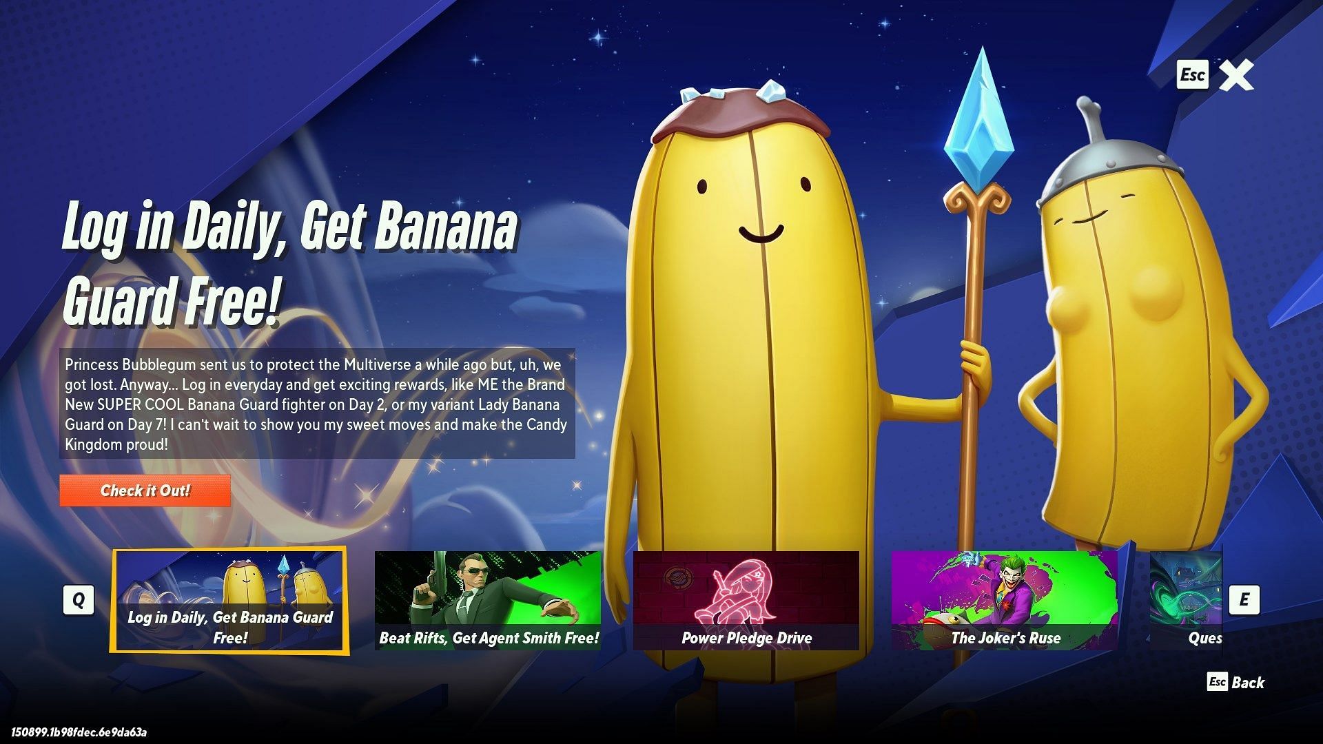 You can unlock Banana Guard by logging in for two days. (Image via Player First Games)