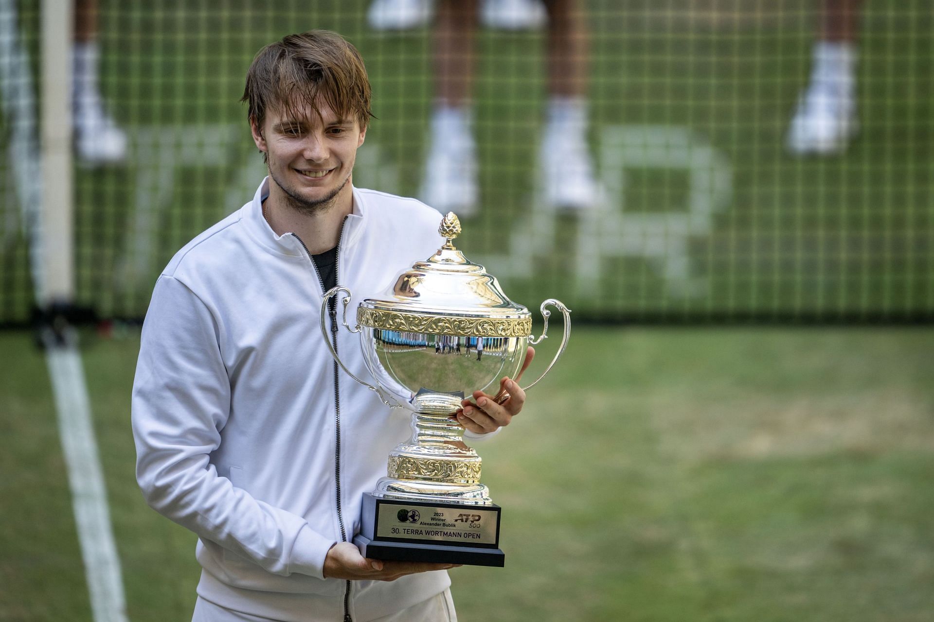 Alexander Bublik pictured at 2023 Halle Open