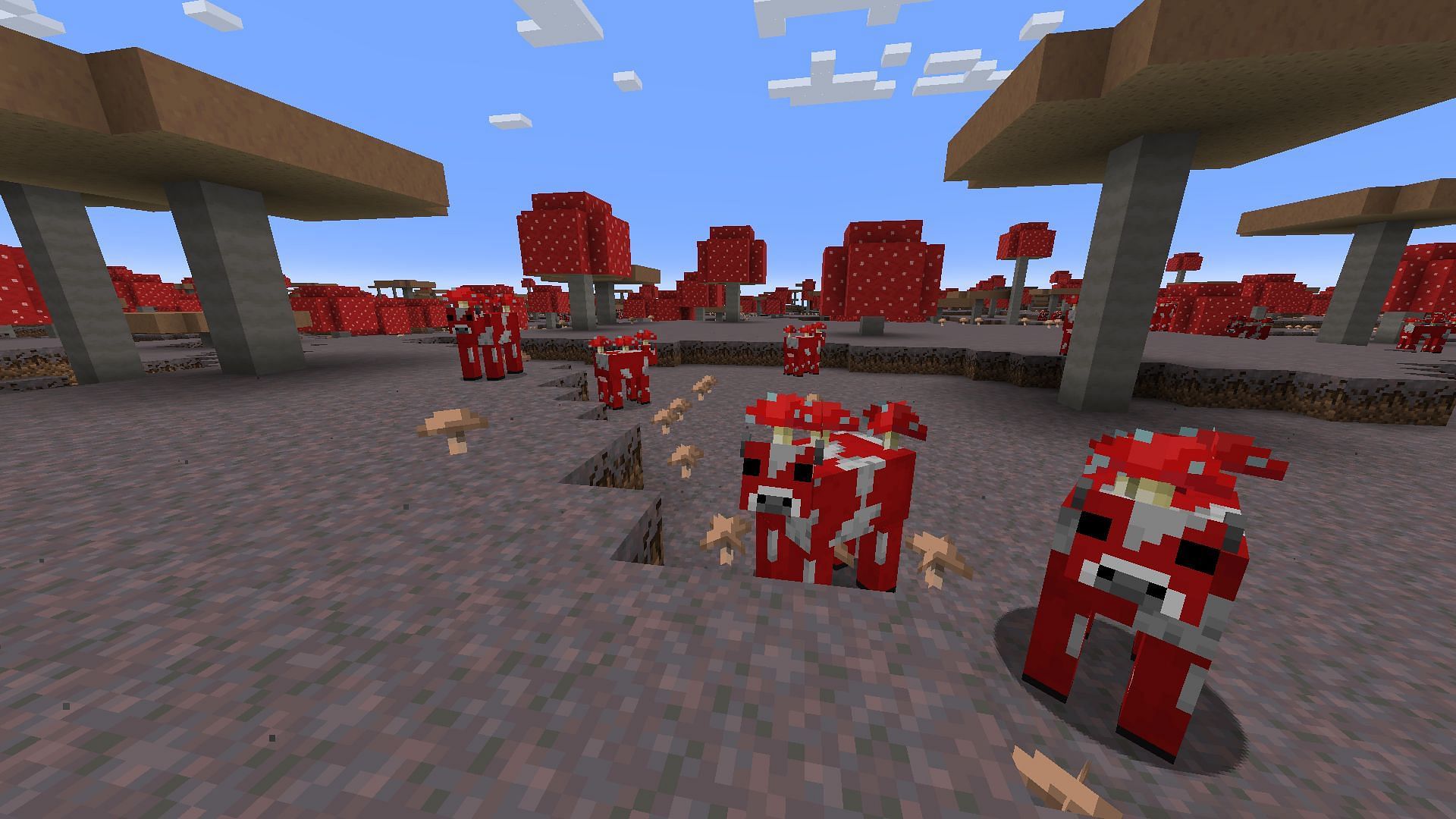 The mushroom island in this Minecraft seed is great for a safe start (Image via Mojang)