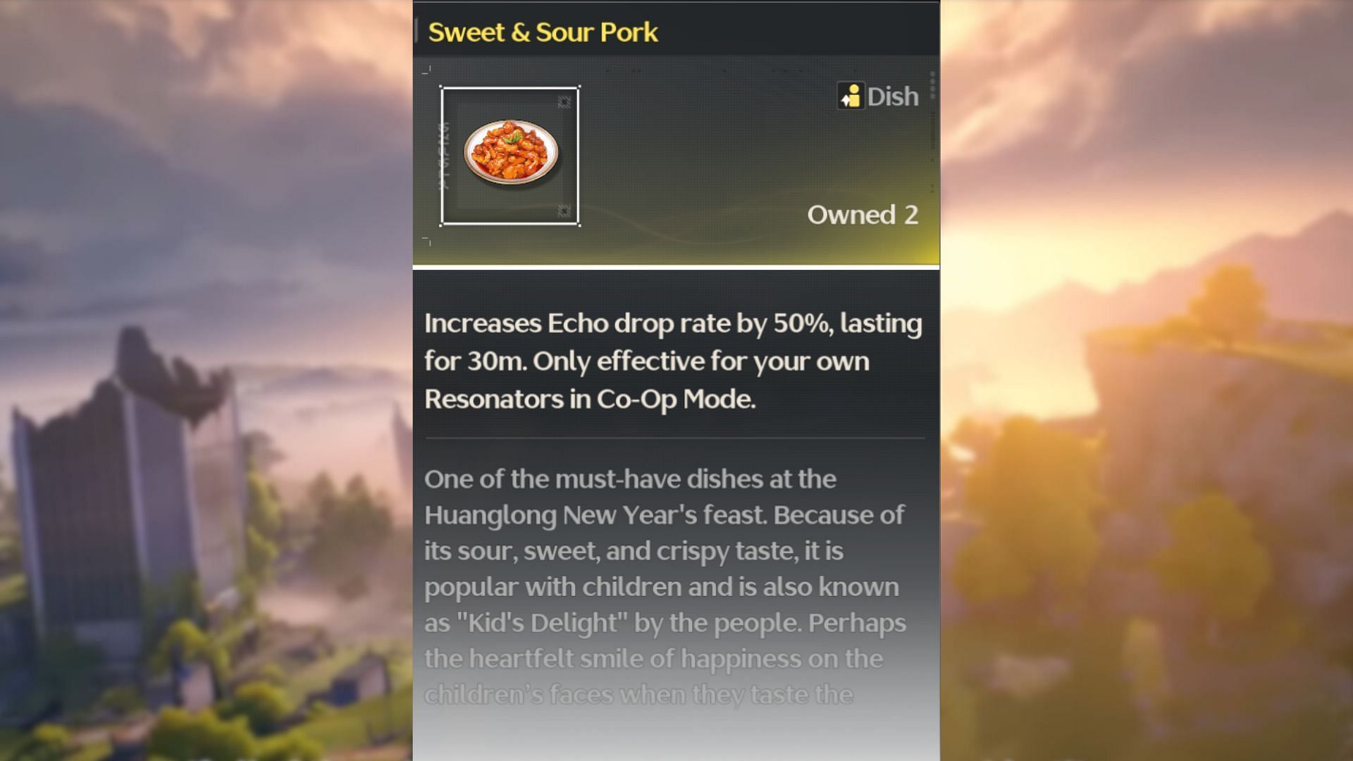 Image showing the Sweet &amp; Sour Pork in Wuthering Waves